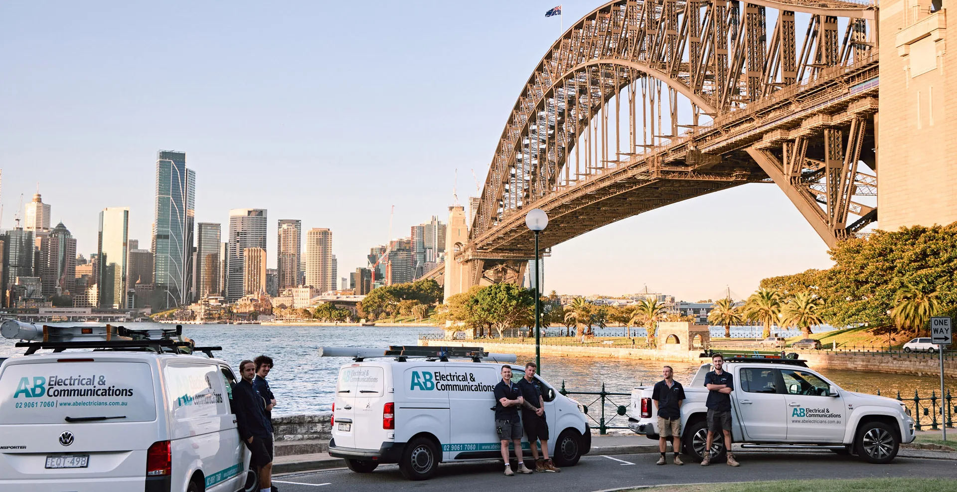 The Electricians Gladesville team at the end of a run